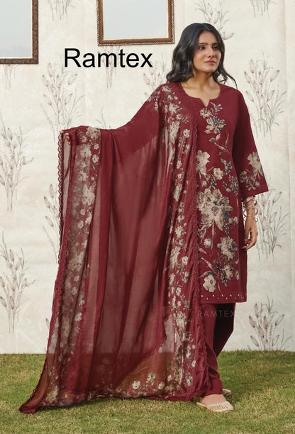 Elemantary Florals Ramtex Salwar Suits Supplier
