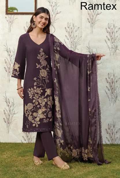 Elemantary Florals Ramtex Salwar Suits Supplier