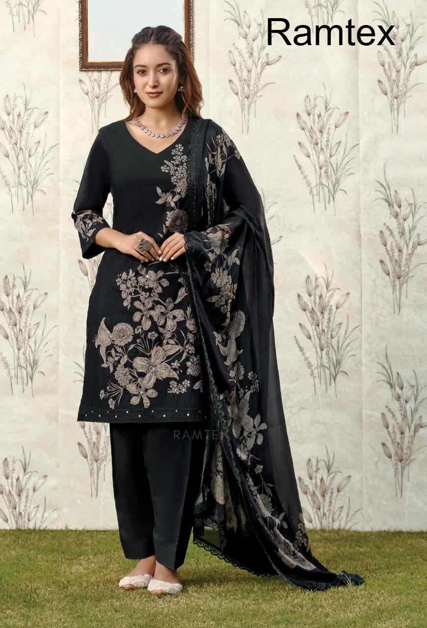 Elemantary Florals Ramtex Salwar Suits Supplier