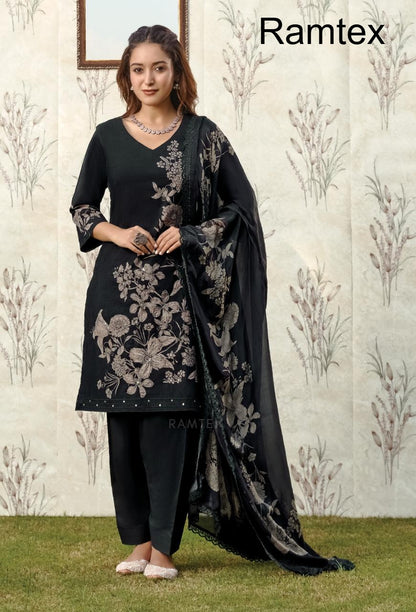 Elemantary Florals Ramtex Salwar Suits Supplier