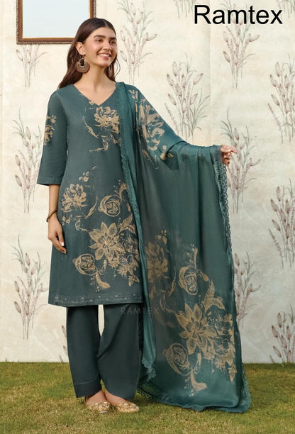 Elemantary Florals Ramtex Salwar Suits Supplier