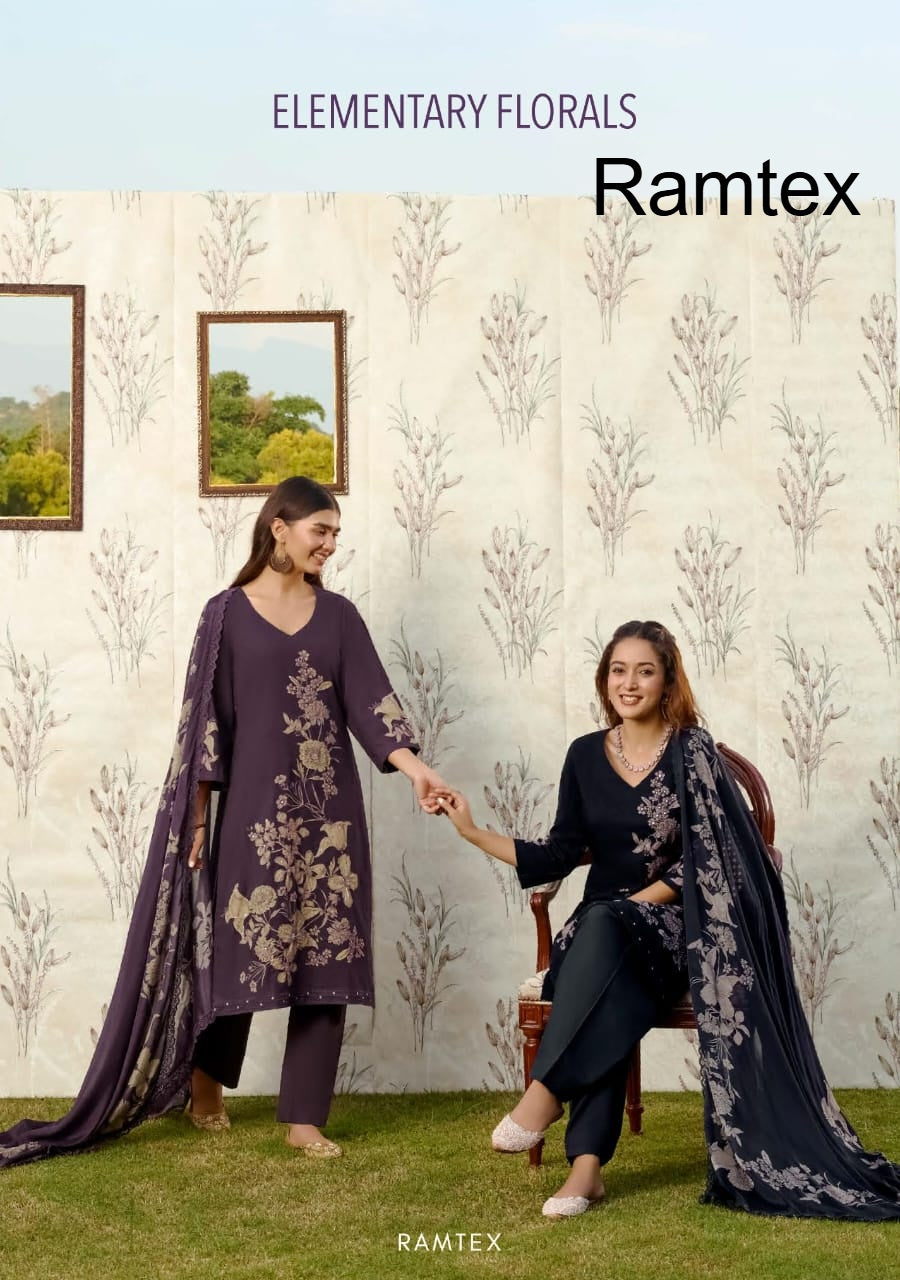 Elemantary Florals Ramtex Salwar Suits Supplier