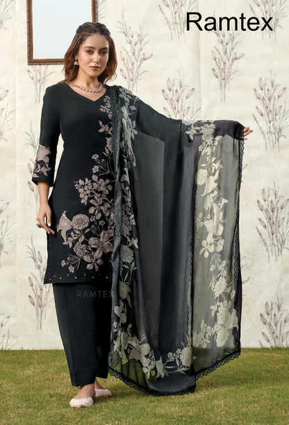 Elemantary Florals Ramtex Salwar Suits Supplier