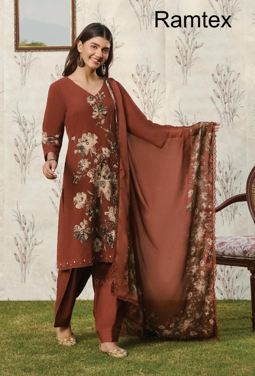 Elemantary Florals Ramtex Salwar Suits Supplier