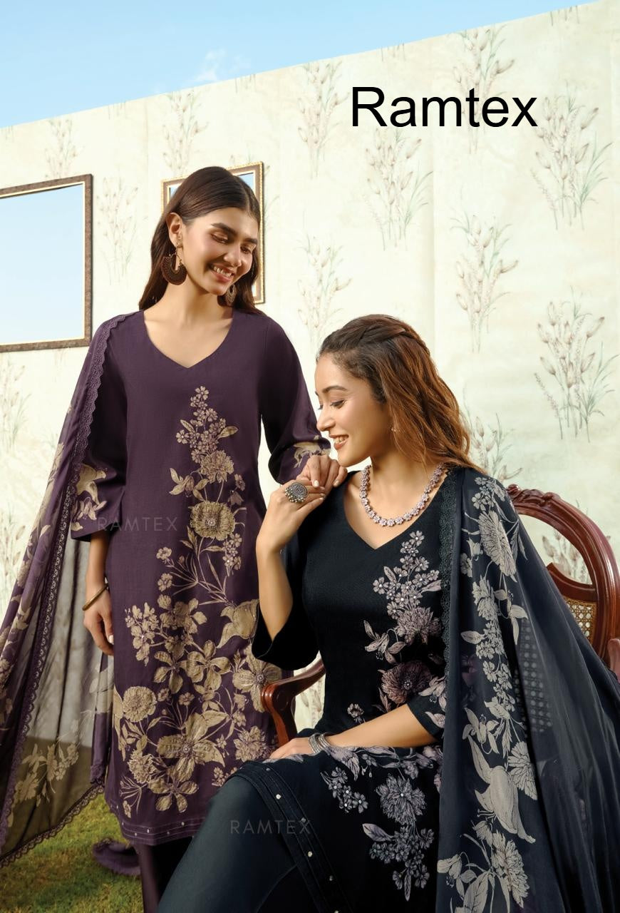 Elemantary Florals Ramtex Salwar Suits Supplier