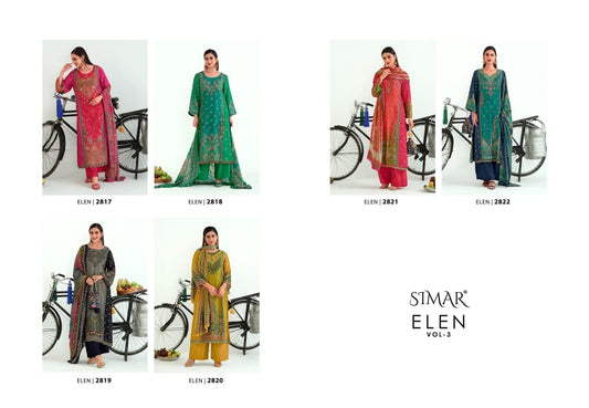 Elen Vol 3 Simar Pashmina Suits Wholesaler Ahmedabad