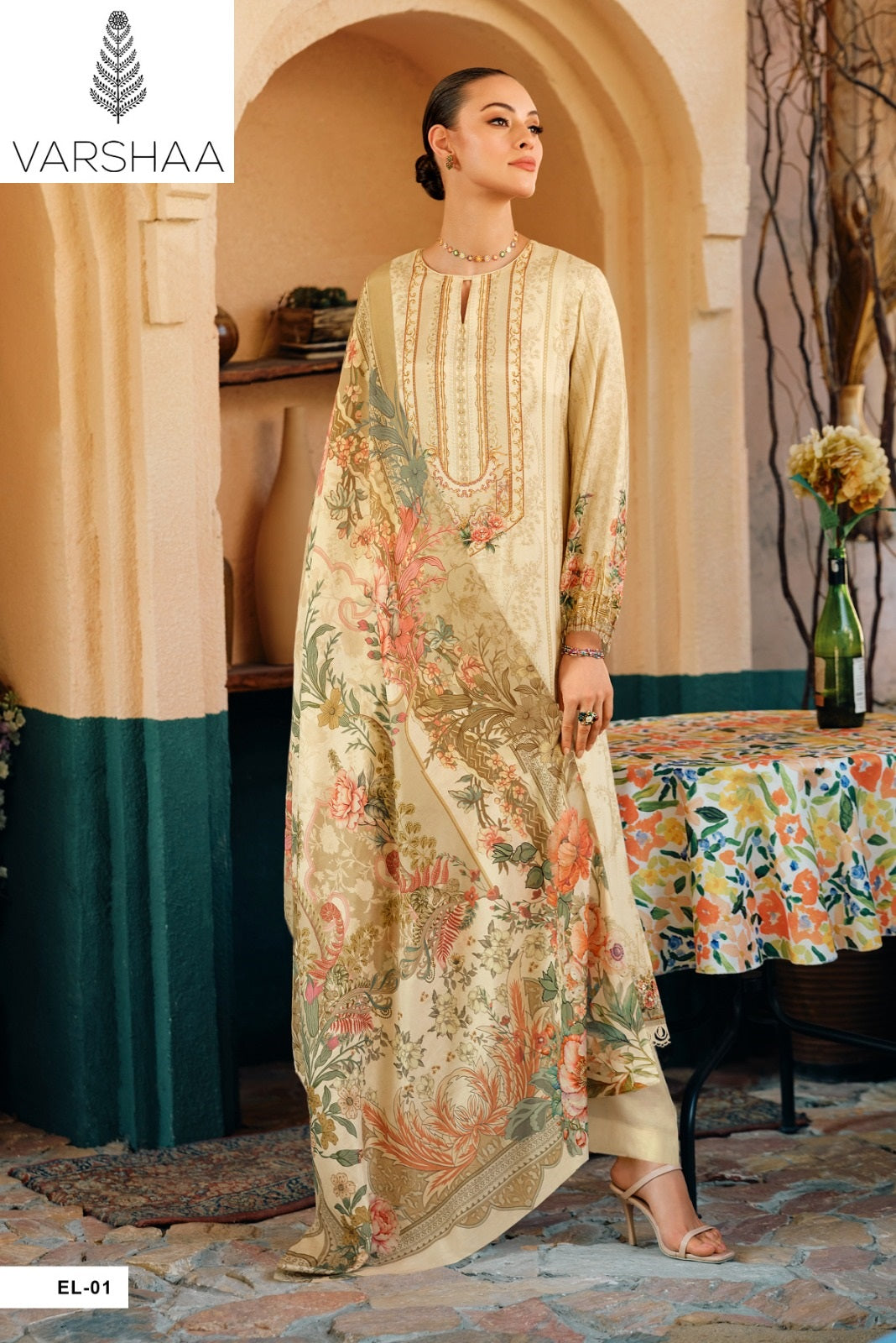 Elena 11 Varshaa Viscose Muslin Pakistani Salwar Suits Wholesale