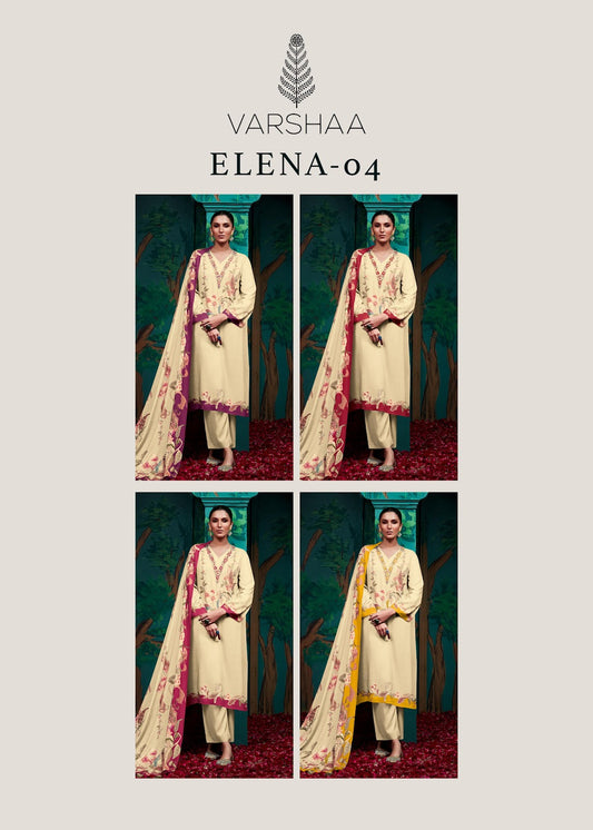 Elena 4 Varshaa Viscose Muslin Plazzo Style Suits Manufacturer Gujarat