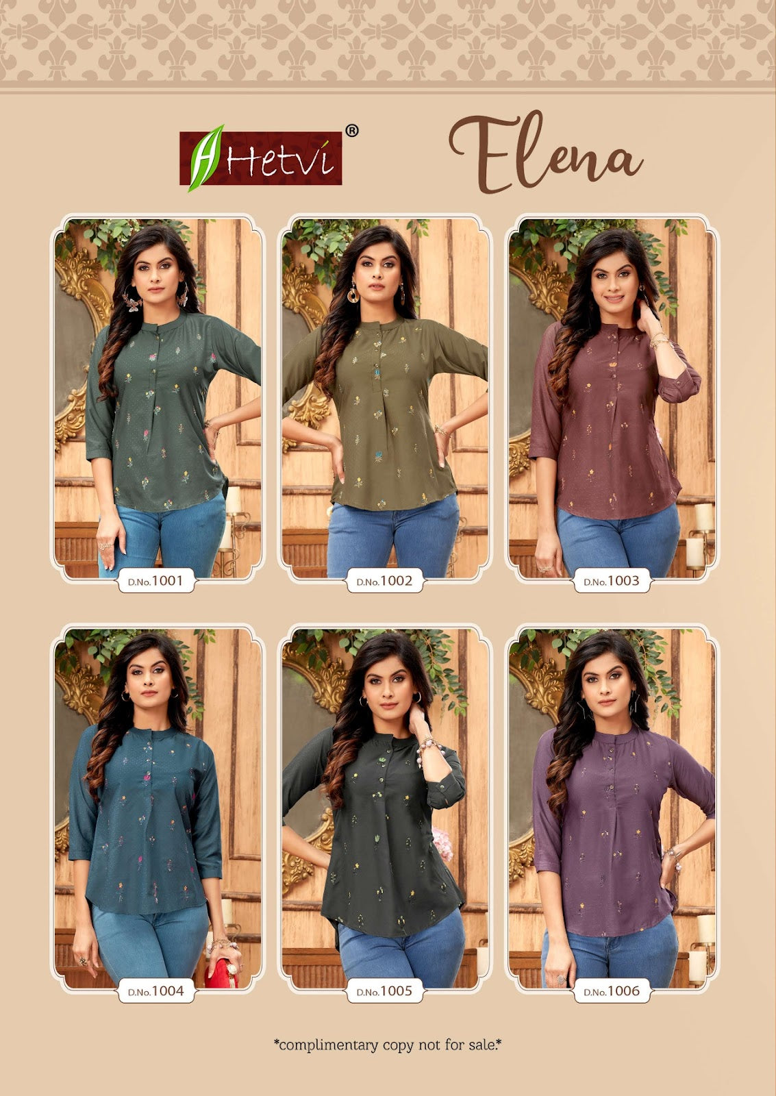 Elena Hetvi Chinon Stylish Short Tops Exporter Gujarat