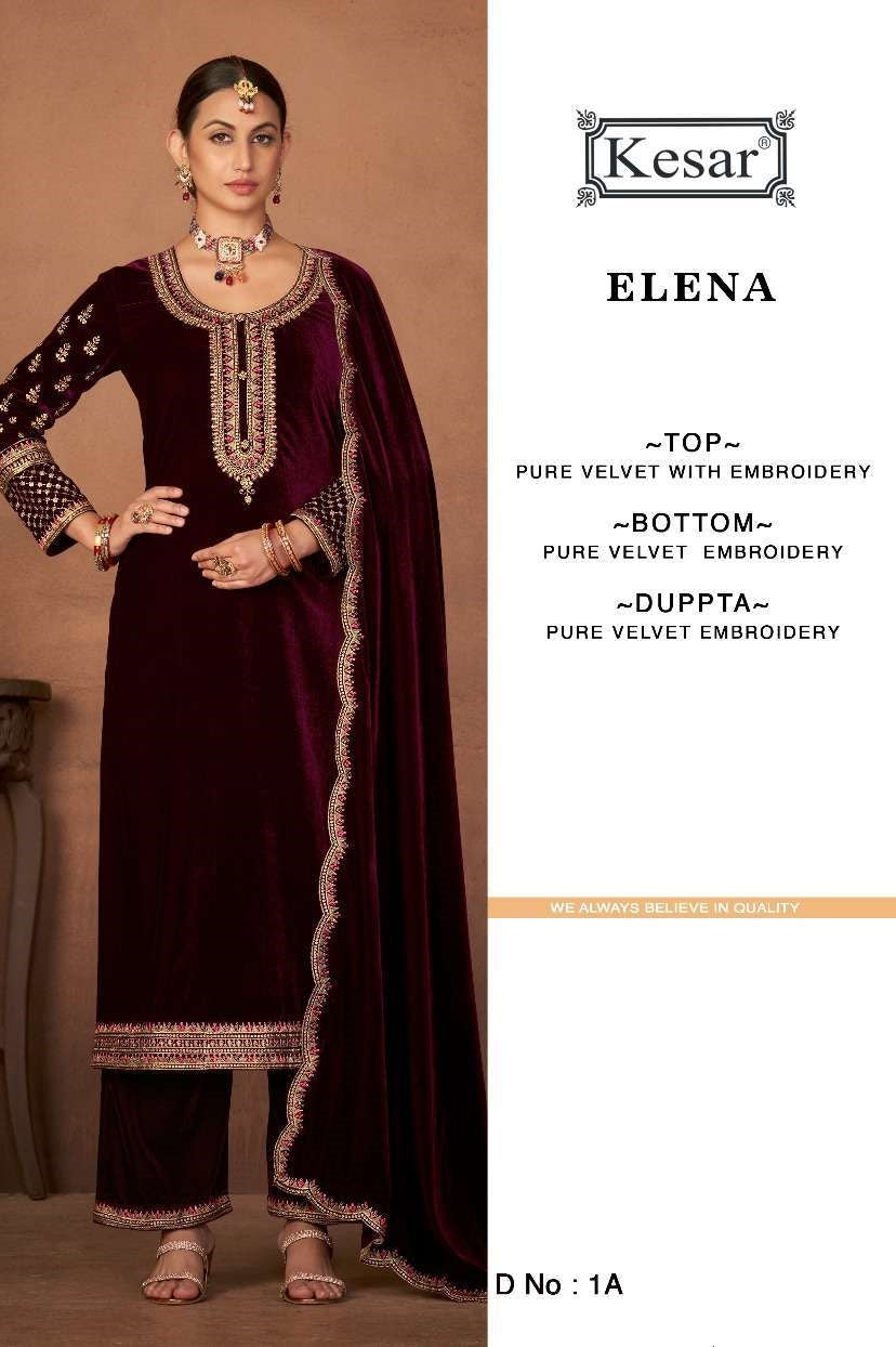 Elena Kesar Velvet Suits Wholesale Price