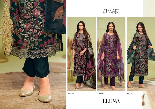 Elena Simar Glossy Pure Viscose Pant Style Suits Manufacturer Ahmedabad