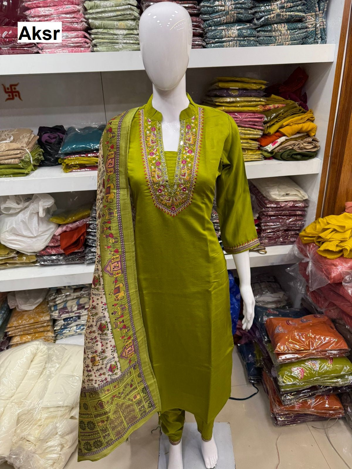 Elephant Aksr Roman Silk Readymade Pant Style Suits Wholesale Price