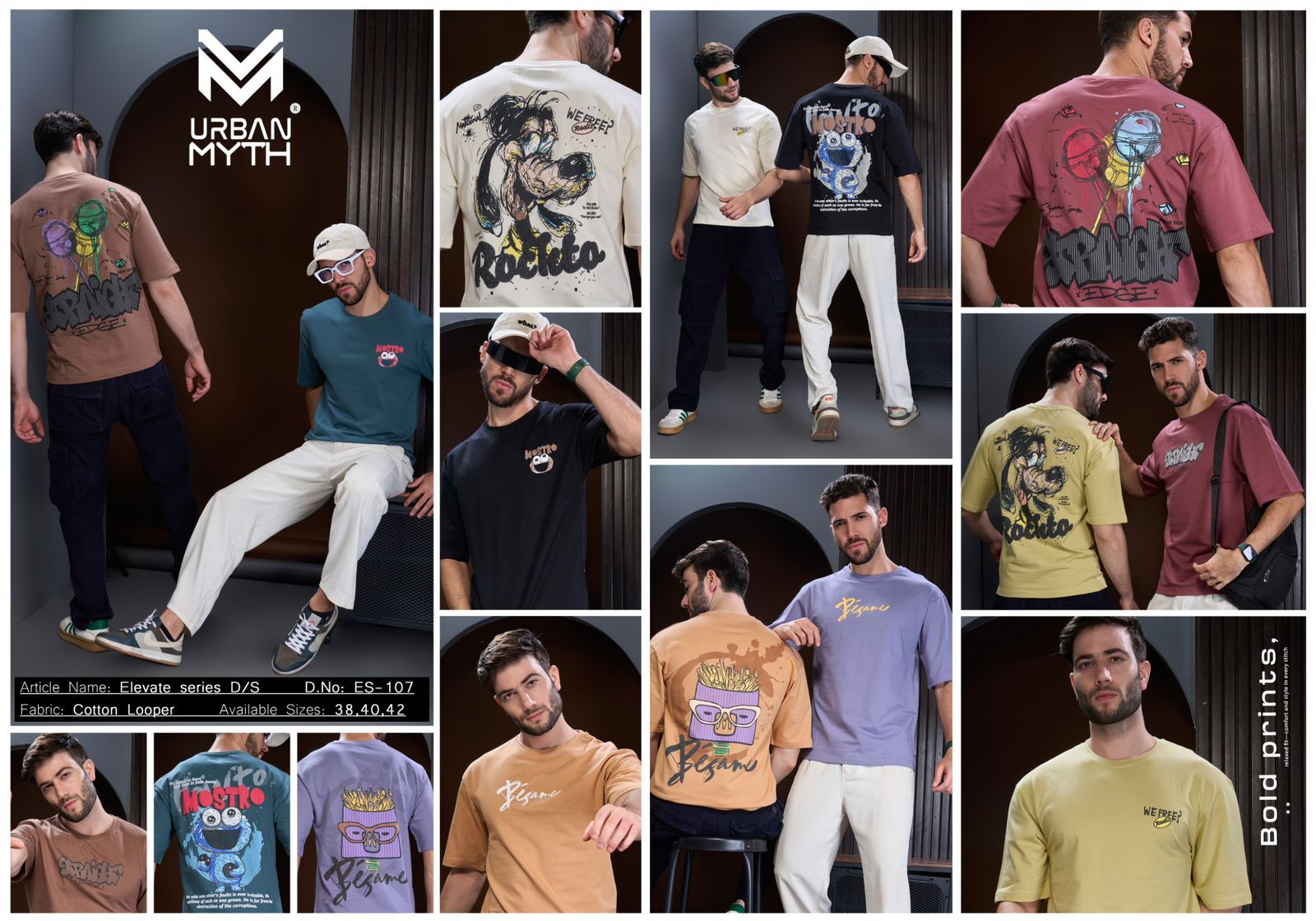 Elevate Series 1006 Urban Myth Looper Mens Tshirts Supplier Gujarat