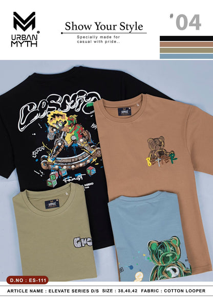 Elevate Series 111 Urban Myth Cotton Looper Mens Tshirts Exporter Gujarat