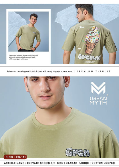 Elevate Series 111 Urban Myth Cotton Looper Mens Tshirts Exporter Gujarat