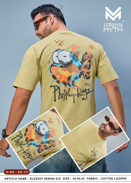 Elevate Series 111 Urban Myth Cotton Looper Mens Tshirts Exporter Gujarat