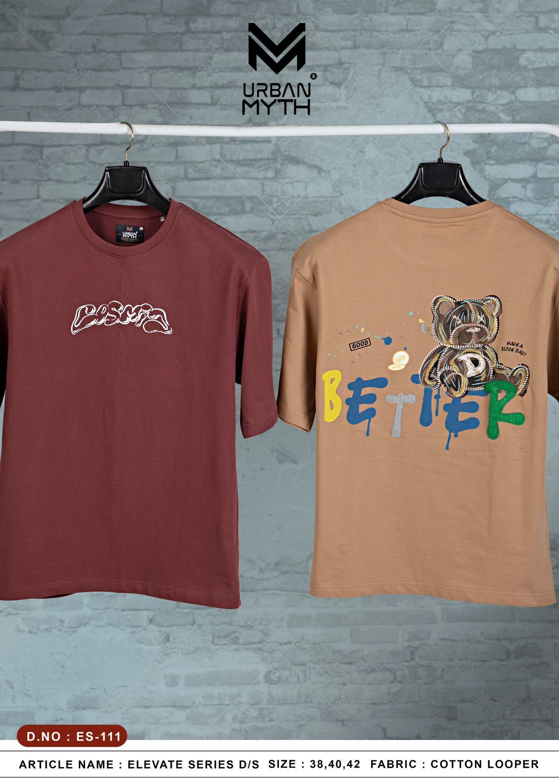 Elevate Series 111 Urban Myth Cotton Looper Mens Tshirts Exporter Gujarat