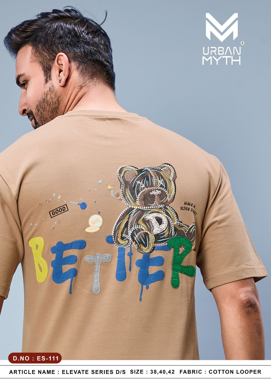 Elevate Series 111 Urban Myth Cotton Looper Mens Tshirts Exporter Gujarat