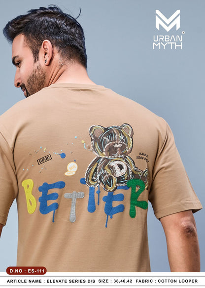 Elevate Series 111 Urban Myth Cotton Looper Mens Tshirts Exporter Gujarat