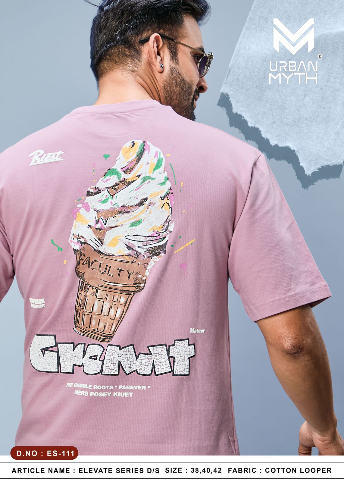 Elevate Series 111 Urban Myth Cotton Looper Mens Tshirts Exporter Gujarat