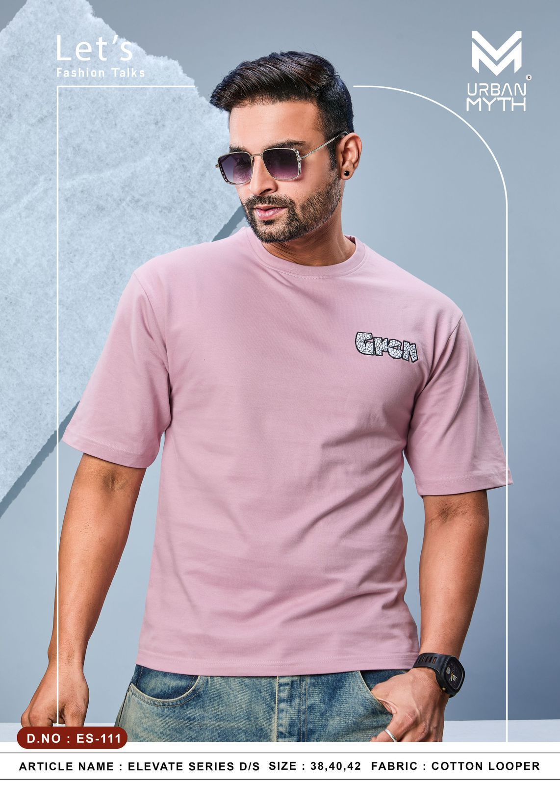 Elevate Series 111 Urban Myth Cotton Looper Mens Tshirts Exporter Gujarat