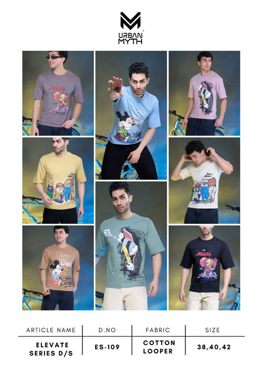 Elevate Series Es 109 Urban Myth Cotton Looper Mens Tshirts Manufacturer India