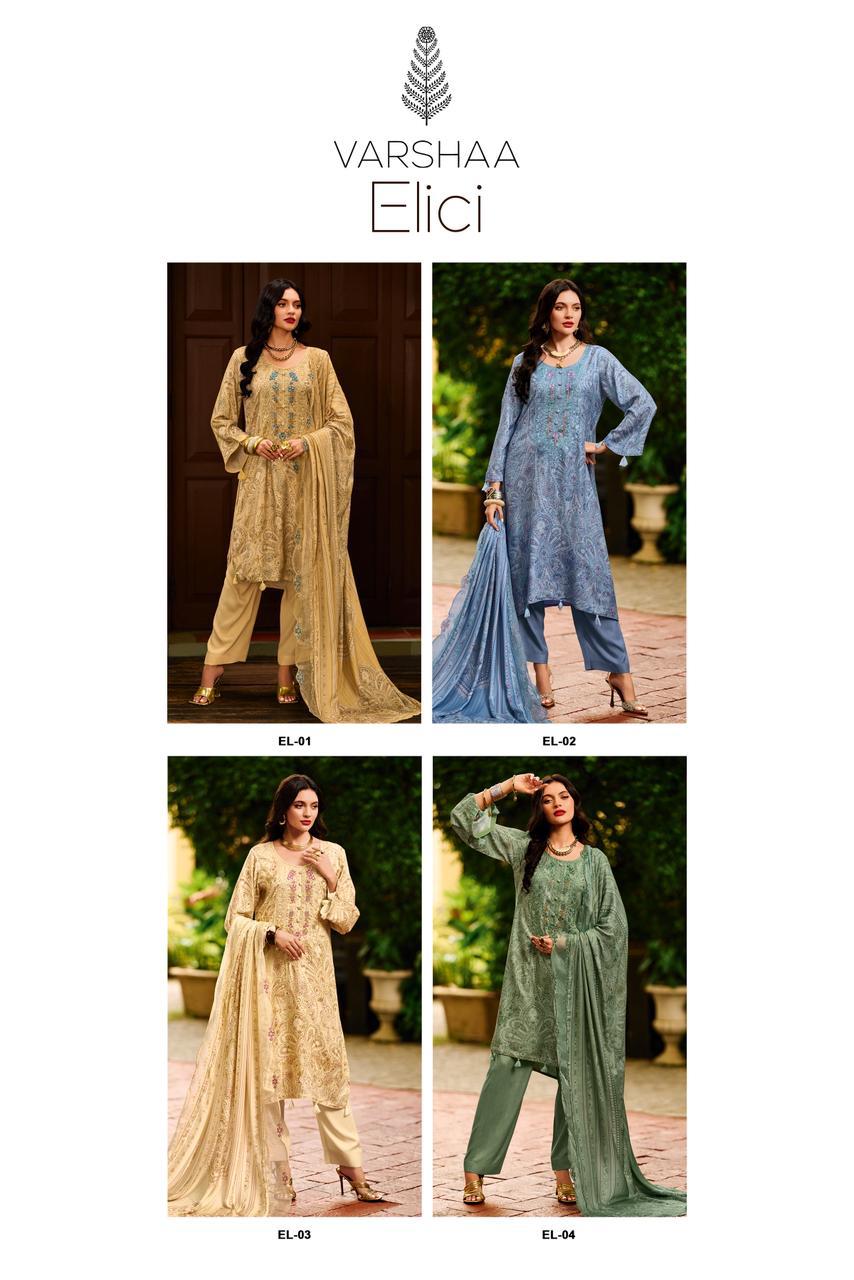 Elici Varsha Fashions Viscose Pashmina Pashmina Suits Wholesaler India