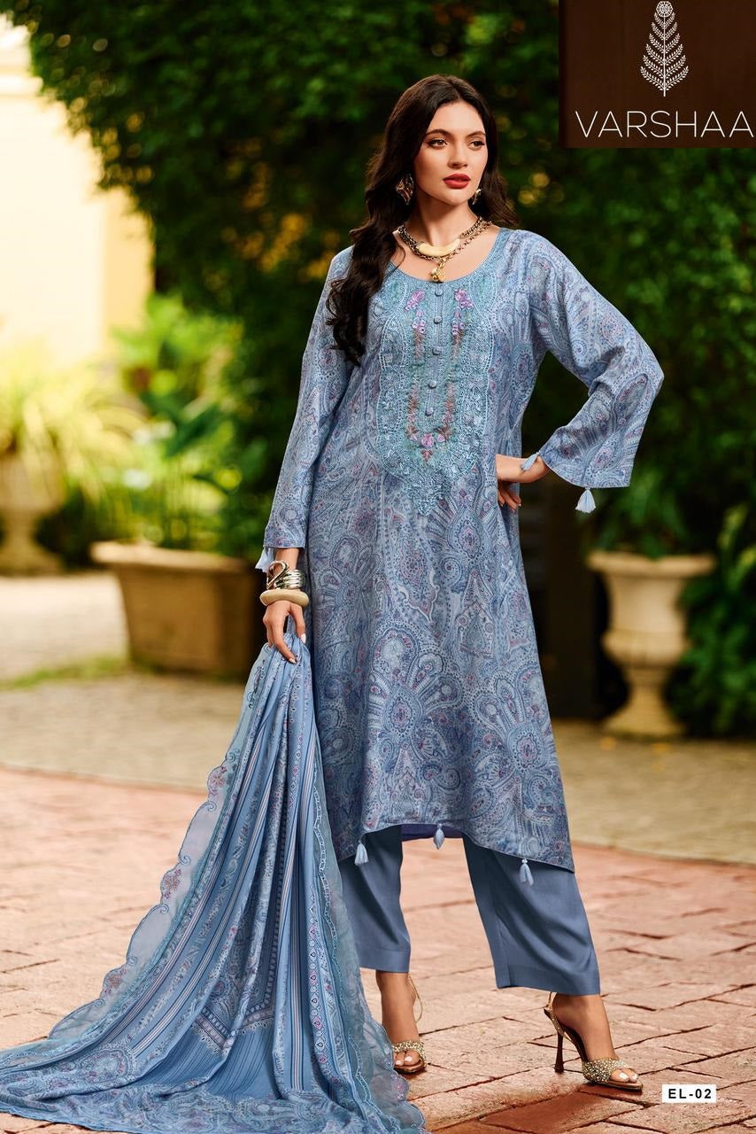 Elici Varsha Fashions Viscose Pashmina Pashmina Suits Wholesaler India