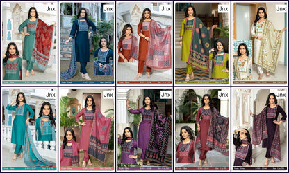 Elina Jnx Berlin Readymade Pant Style Suits Wholesaler Ahmedabad