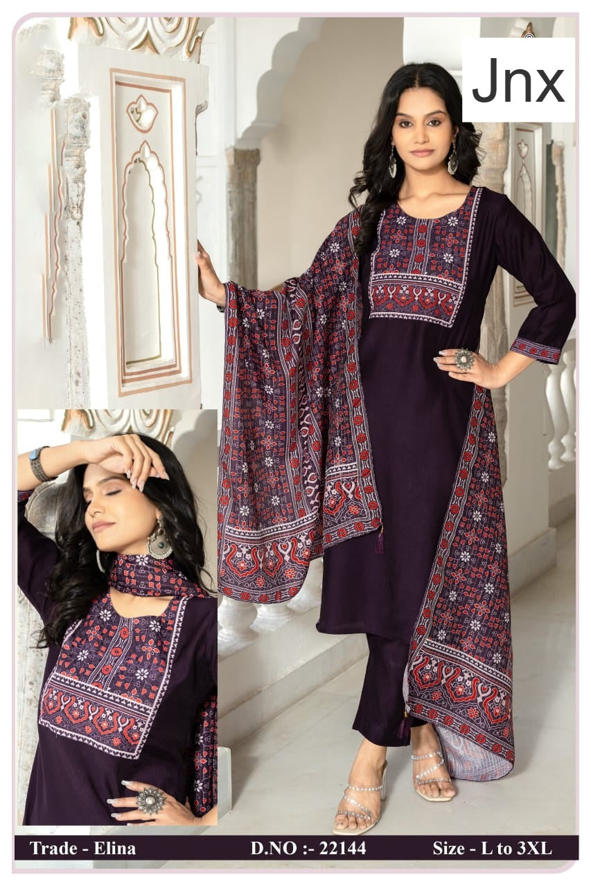 Elina Jnx Berlin Readymade Pant Style Suits Wholesaler Ahmedabad