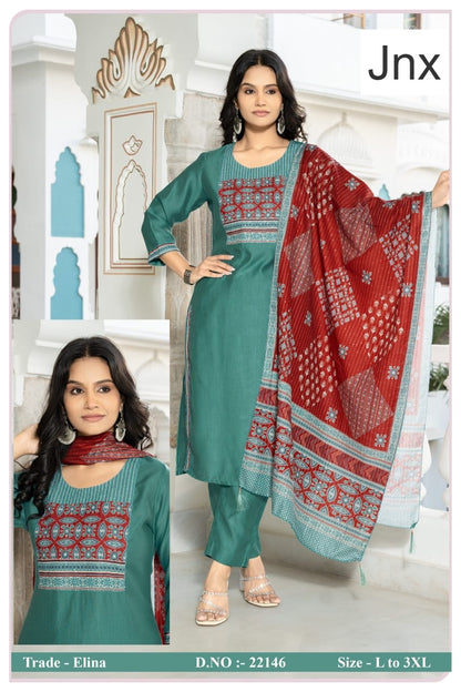 Elina Jnx Berlin Readymade Pant Style Suits Wholesaler Ahmedabad