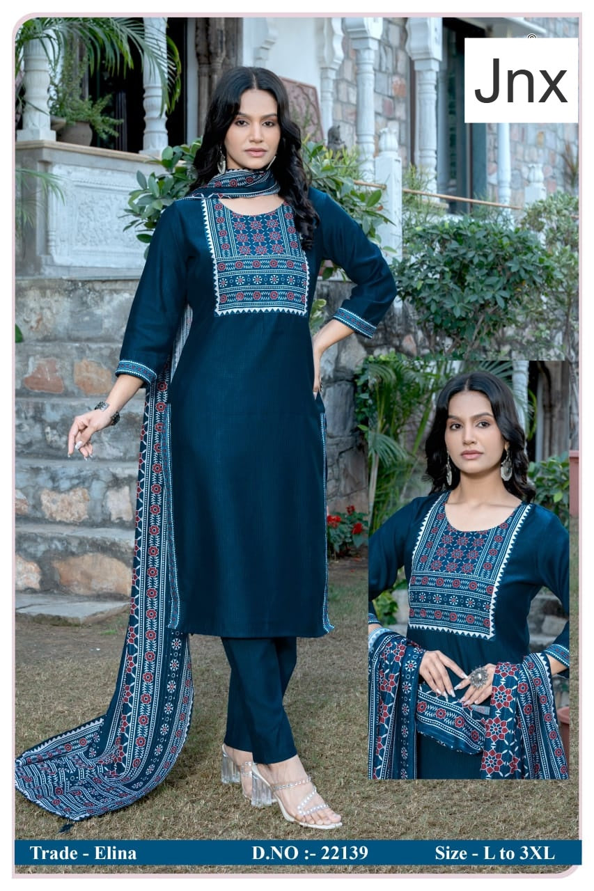 Elina Jnx Berlin Readymade Pant Style Suits Wholesaler Ahmedabad