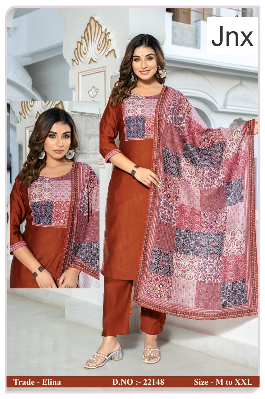 Elina Jnx Berlin Readymade Pant Style Suits Wholesaler Ahmedabad