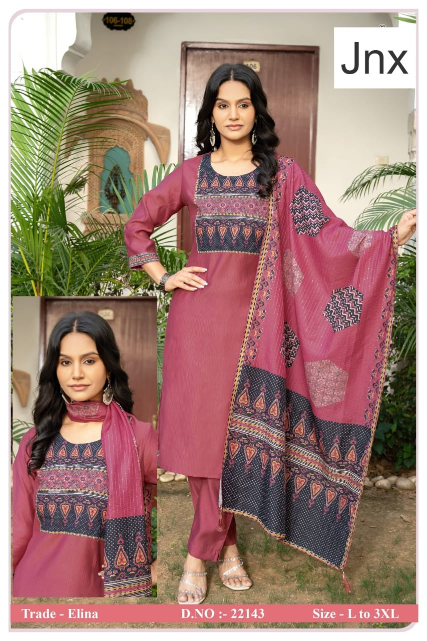 Elina Jnx Berlin Readymade Pant Style Suits Wholesaler Ahmedabad