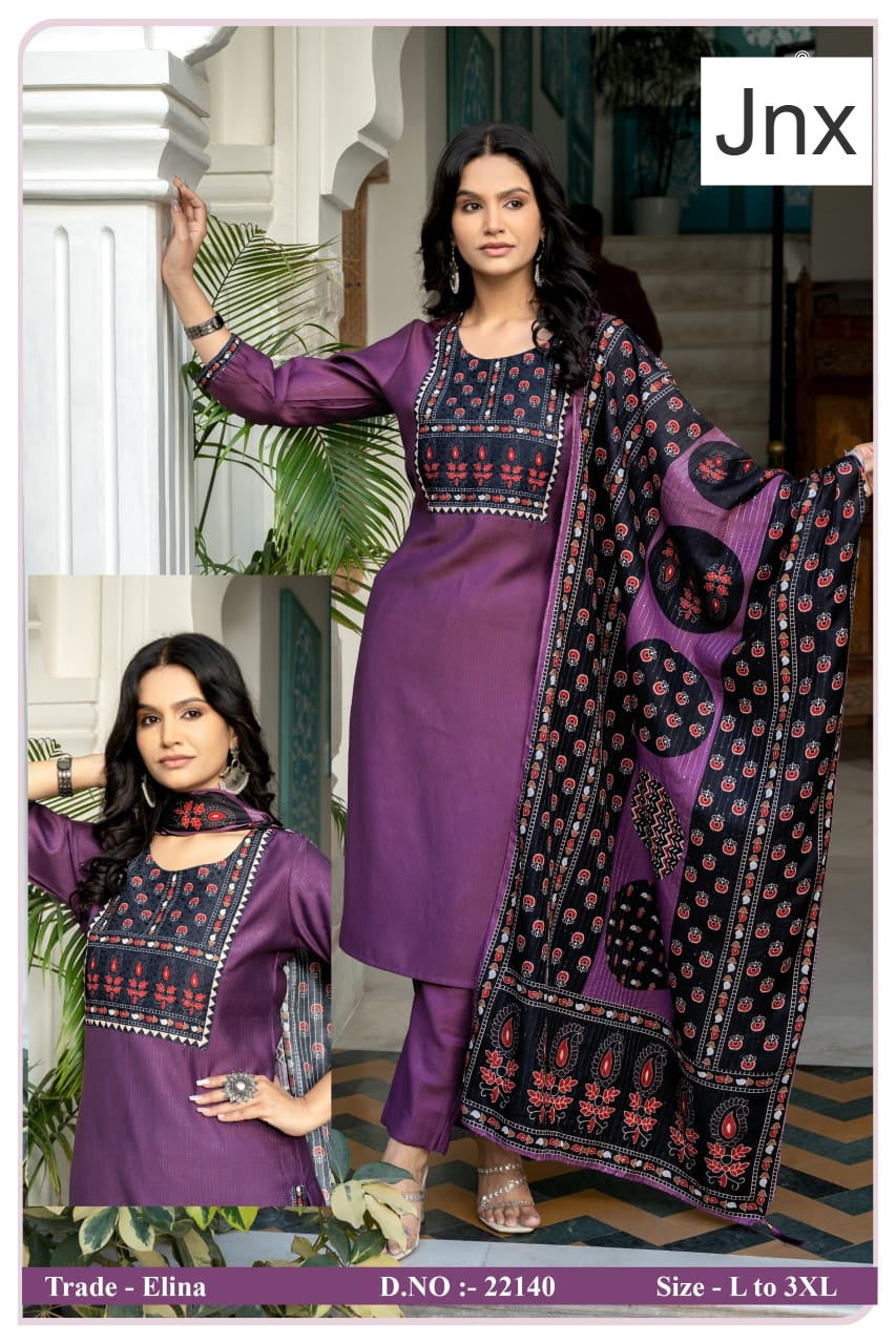 Elina Jnx Berlin Readymade Pant Style Suits Wholesaler Ahmedabad