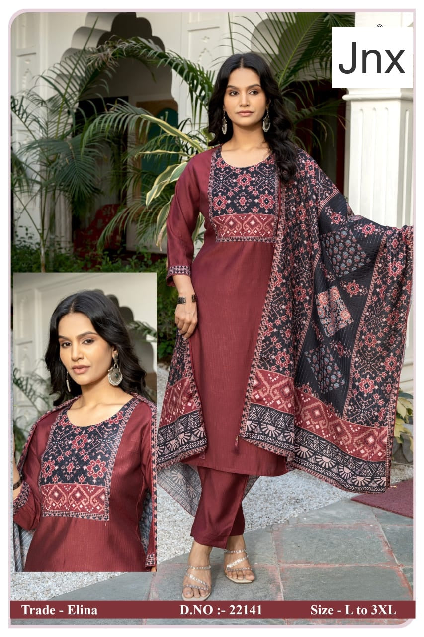 Elina Jnx Berlin Readymade Pant Style Suits Wholesaler Ahmedabad