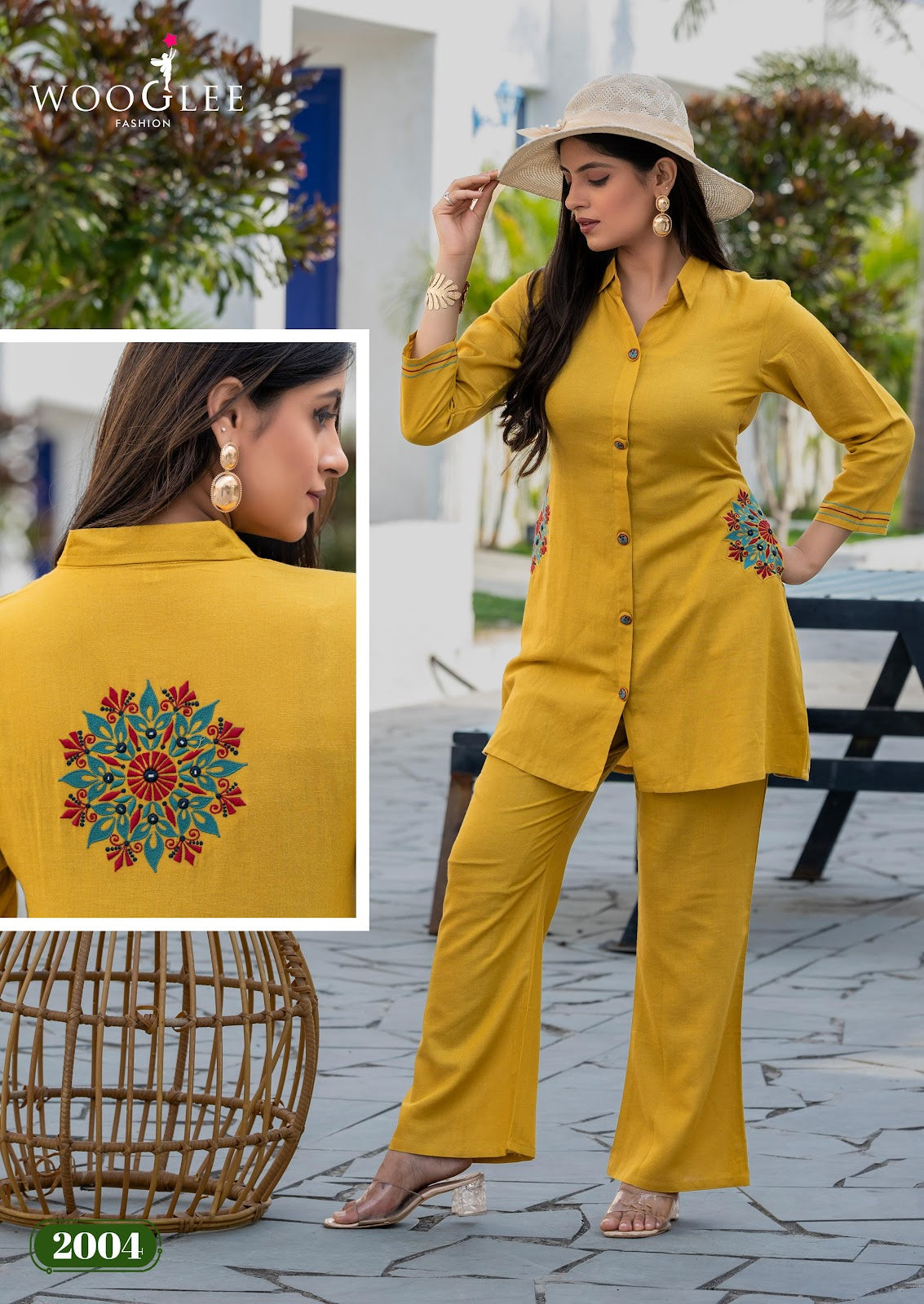 Elina Wooglee Slub Co Ord Set Supplier Ahmedabad
