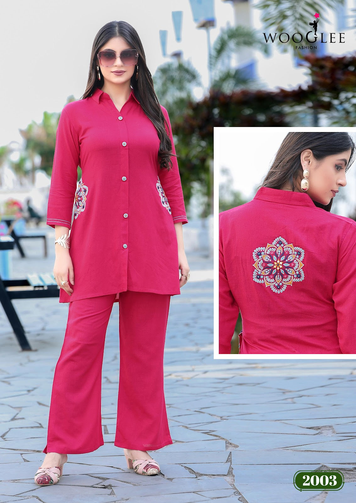 Elina Wooglee Slub Co Ord Set Supplier Ahmedabad