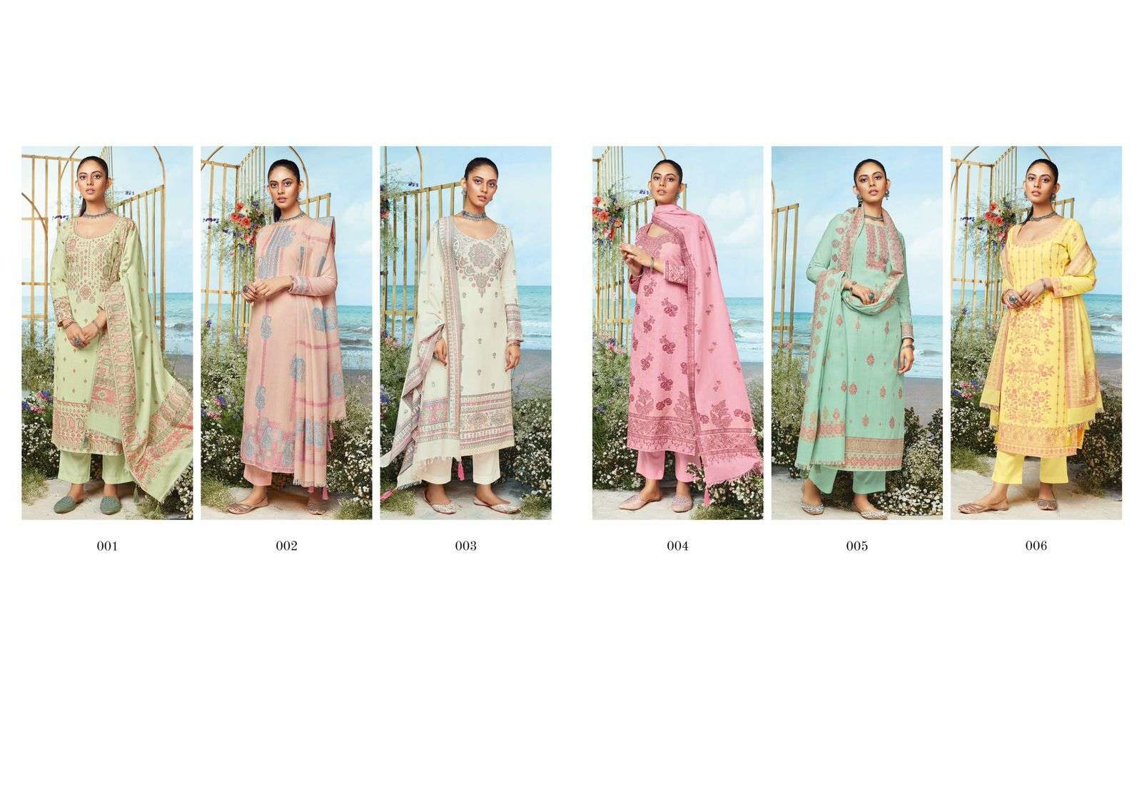 Elinor Karachi Prints Lawn Pant Style Suits Wholesaler Ahmedabad