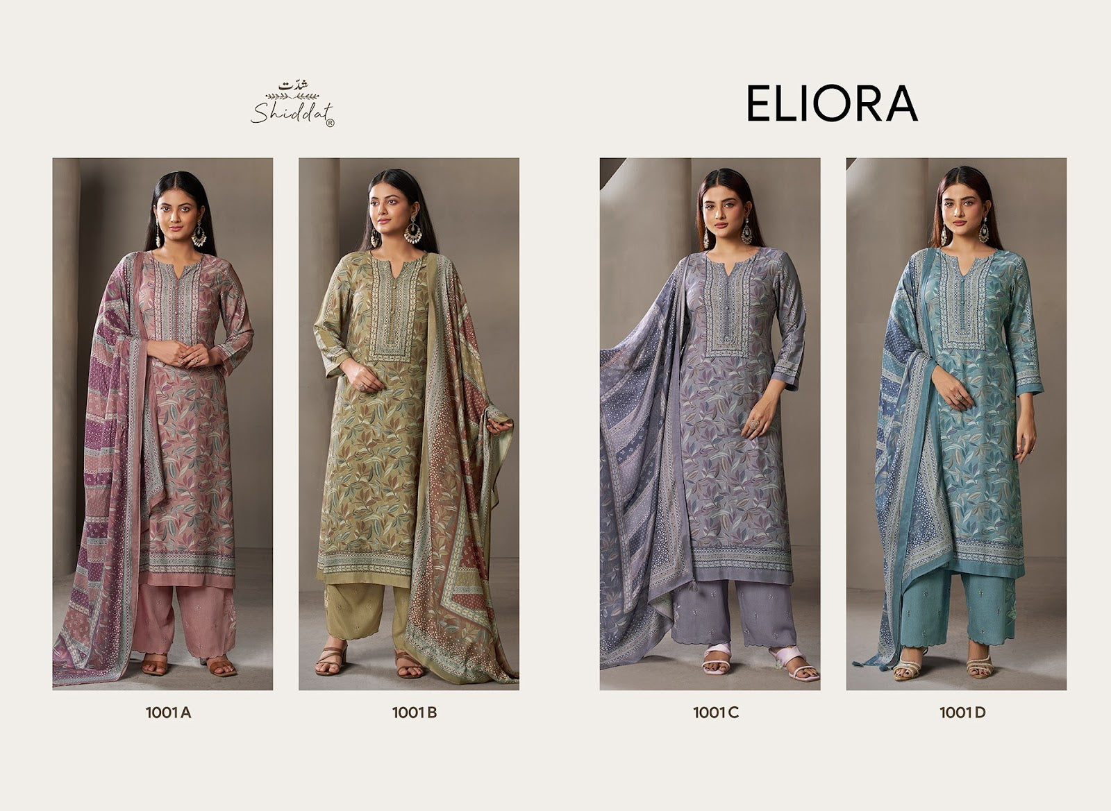 Eliora 1001 Shiddat Muslin Pant Style Suits Manufacturer