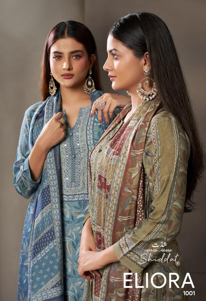 Eliora 1001 Shiddat Muslin Pant Style Suits Manufacturer
