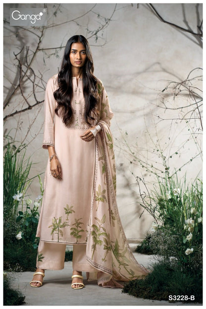 Eliora 3228 Ganga Premium Bemberg Plazzo Style Suits Supplier Ahmedabad