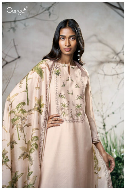 Eliora 3228 Ganga Premium Bemberg Plazzo Style Suits Supplier Ahmedabad