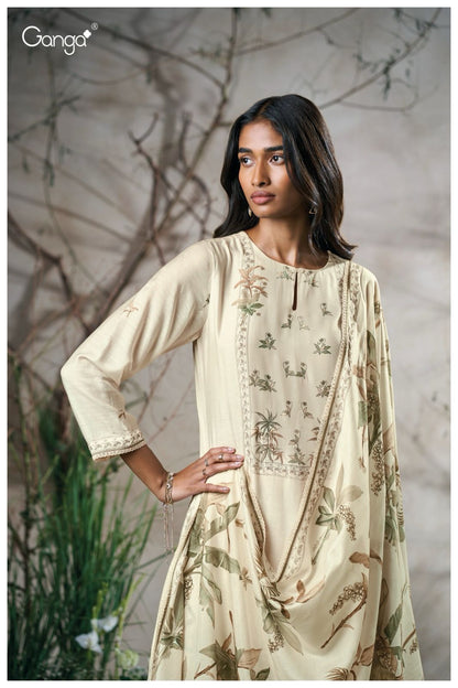 Eliora 3228 Ganga Premium Bemberg Plazzo Style Suits Supplier Ahmedabad