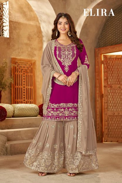 Elira Plus Size Banwery Georgette Readymade Sharara Suits Manufacturer