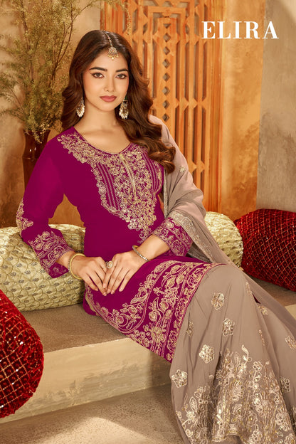 Elira Plus Size Banwery Georgette Readymade Sharara Suits Manufacturer