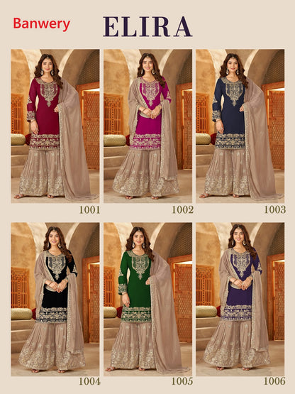 Elira Plus Size Banwery Georgette Readymade Sharara Suits Manufacturer