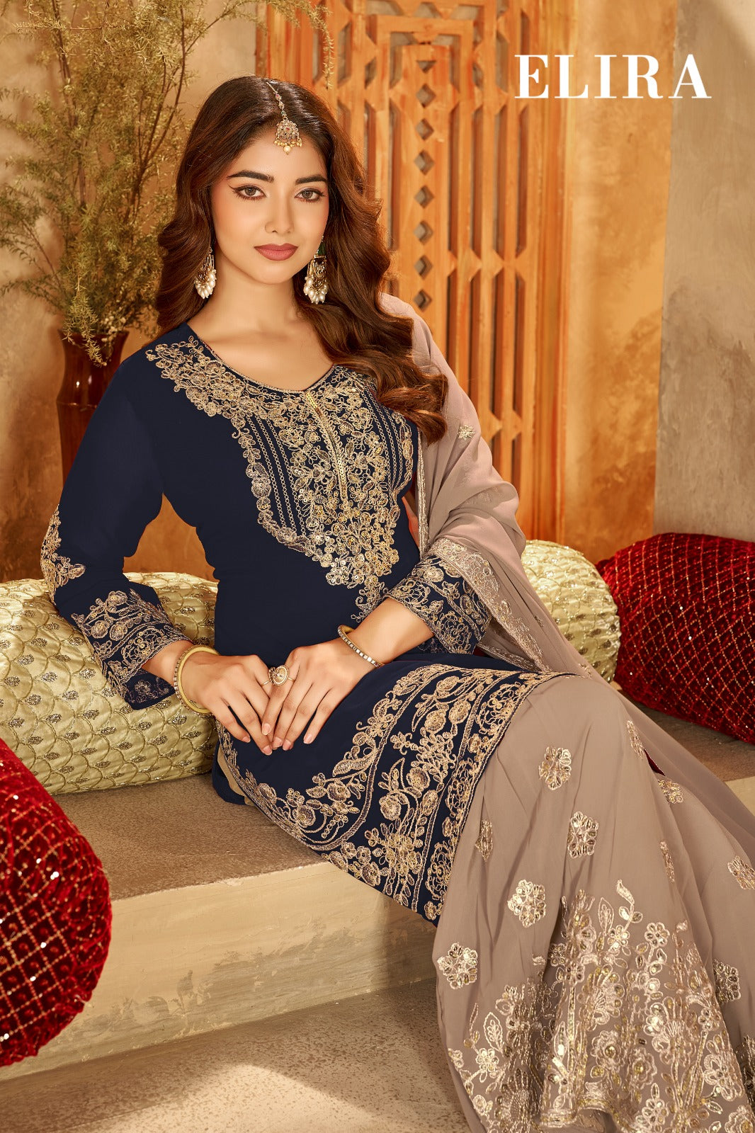 Elira Plus Size Banwery Georgette Readymade Sharara Suits Manufacturer
