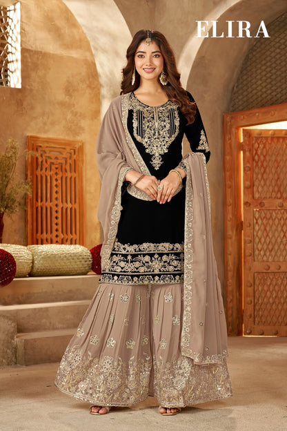 Elira Plus Size Banwery Georgette Readymade Sharara Suits Manufacturer