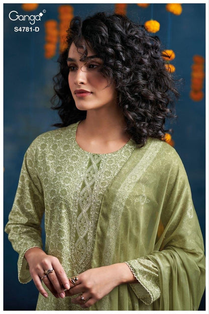Elise 4781 Ganga Cotton Pant Style Suits Wholesaler India